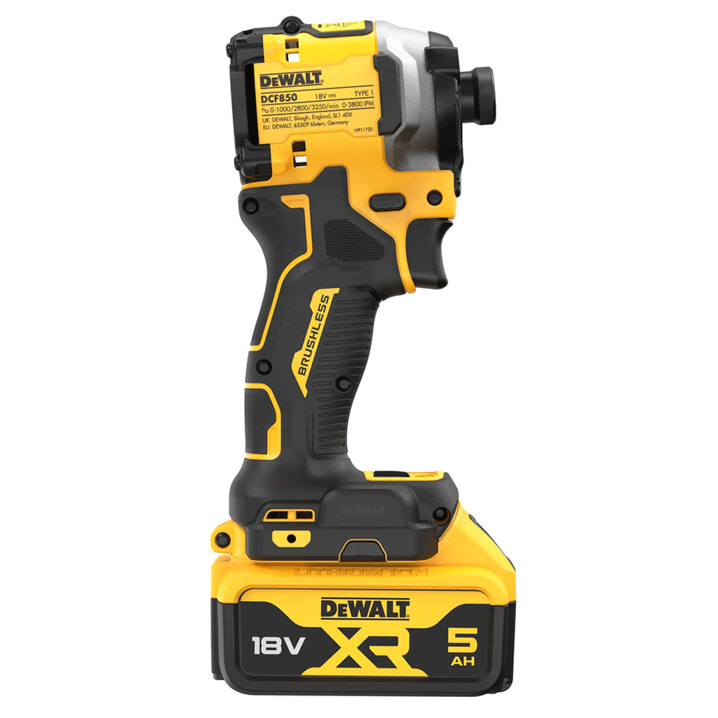 DeWALT DCF850P2T QW Avvitatore impulsi compatto XR 18V Lato DX